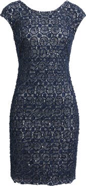 Pisarro Nights Open Stitch Cocktail Dress