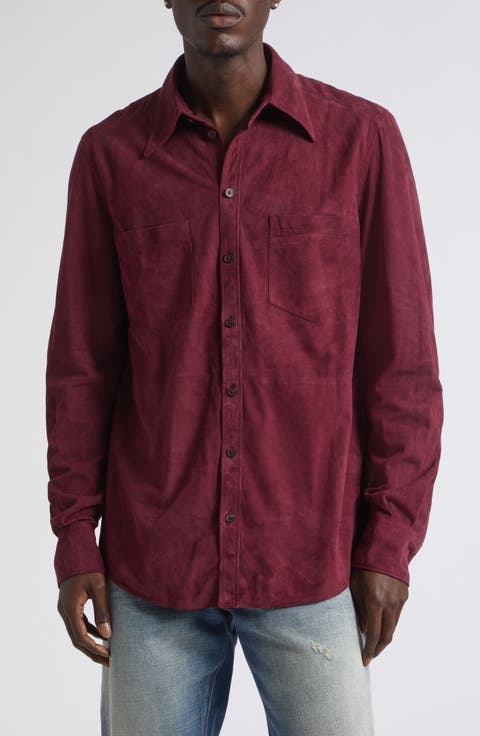 Martini Suede Button-Up Shirt