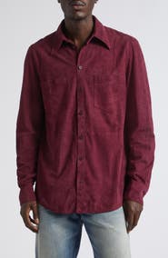 Dolce&Gabbana Martini Suede Button-Up Shirt