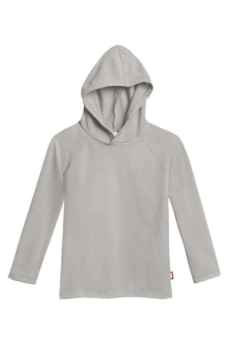 Baby Unisex UPF 50+ Long Sleeve Hooded Rashguard Tee, Main, color, Medium Grey