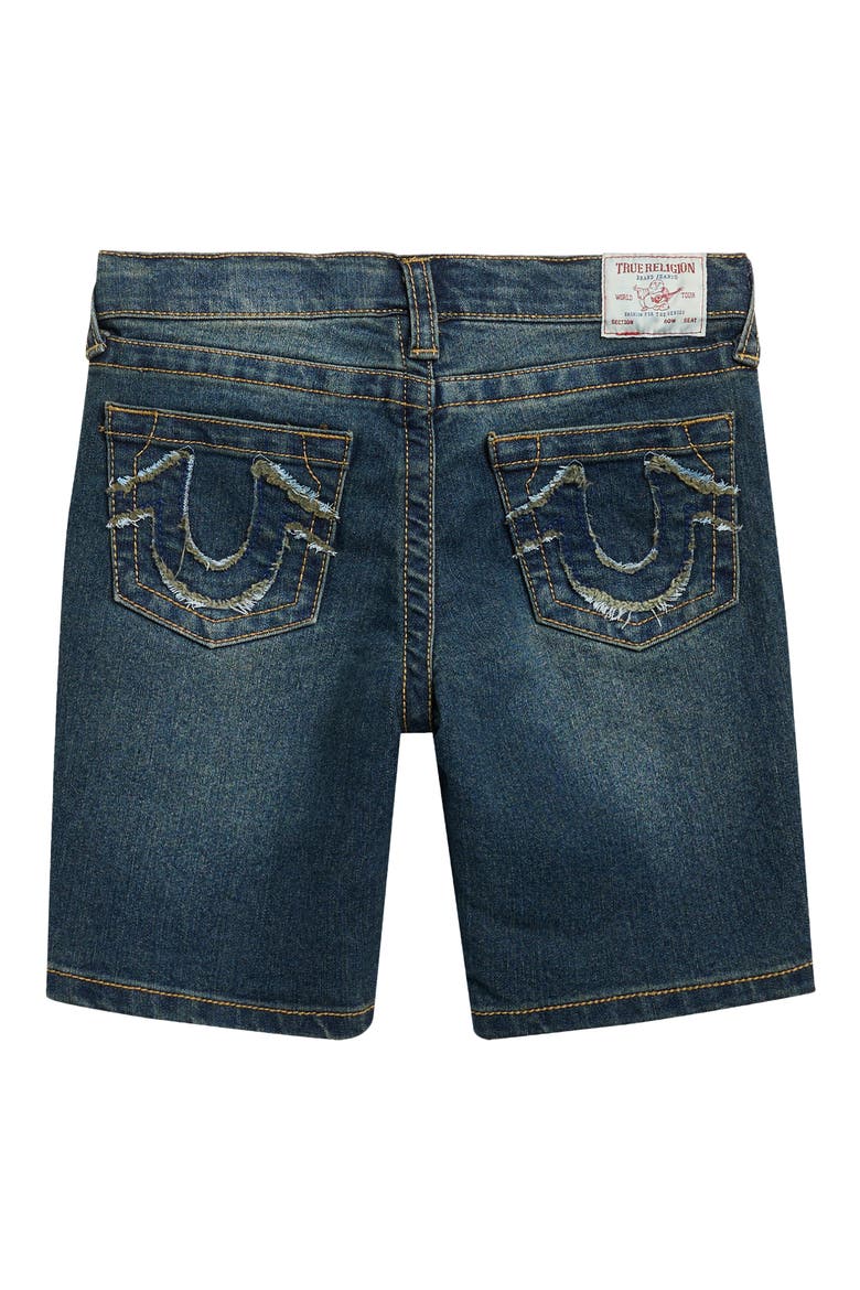 Kids' Denim Shorts, Alternate, color, DARK BLUE