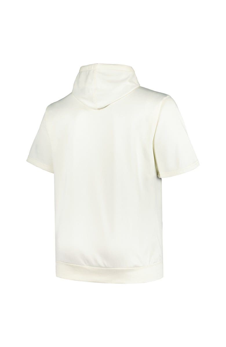 PROFILE Men's Profile Oatmeal St. Louis Cardinals Big & Tall Contrast Short Sleeve Pullover Hoodie, Alternate, color, Oatmeal