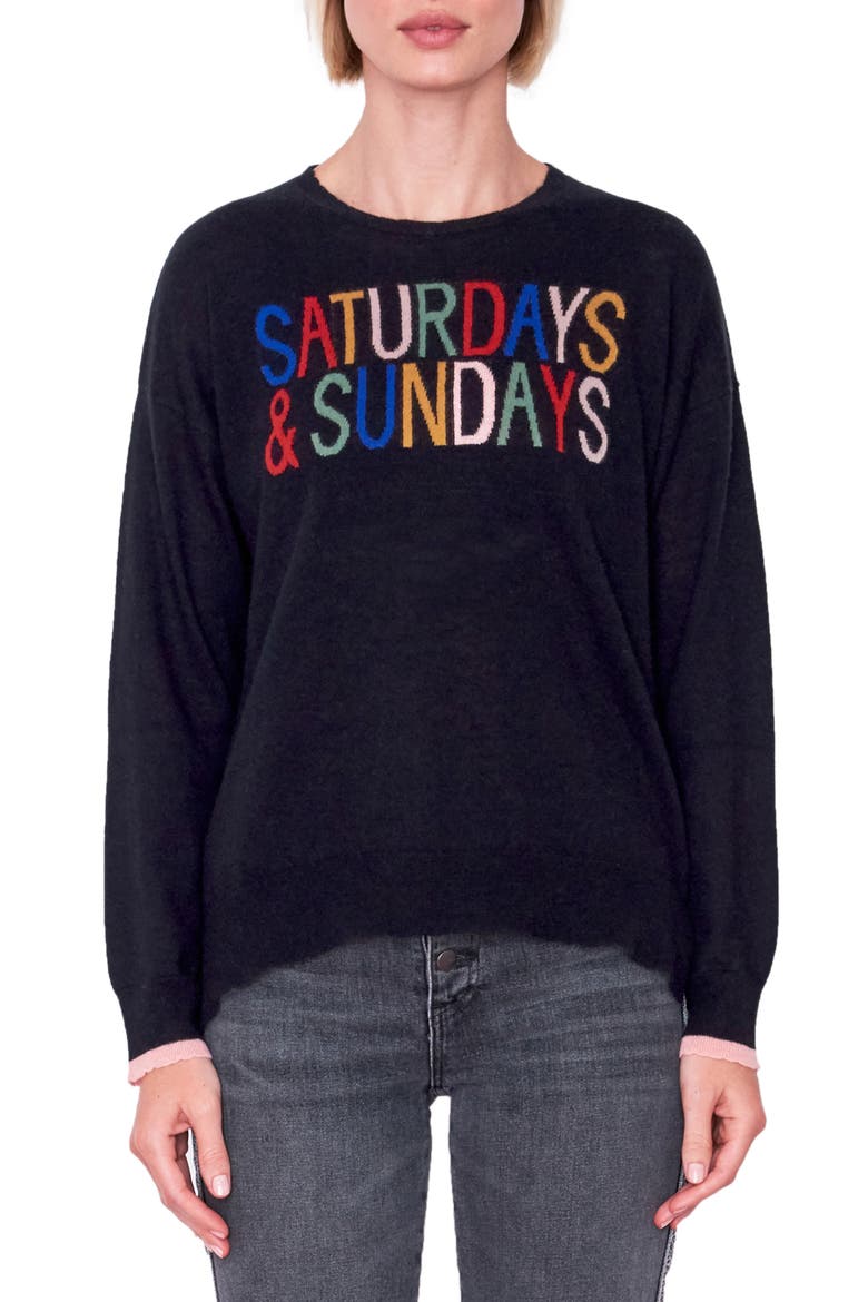 Classic Wool & Cashmere Crewneck Sweater, Main, color, BLACK