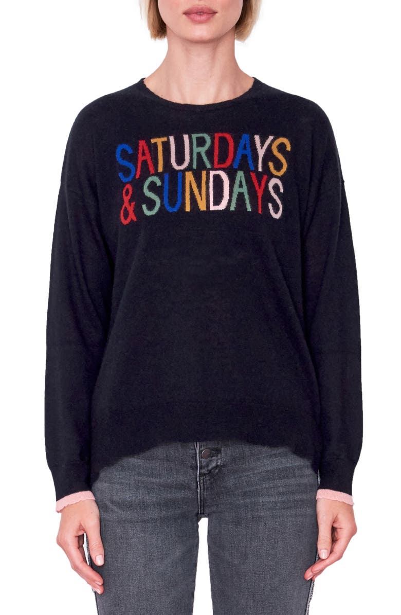 Sundry Classic Wool & Cashmere Crewneck Sweater, Main, color, 