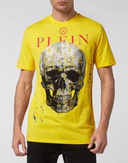 PHILIPP PLEIN T-Shirt Round Neck Ss With Crystals Men