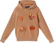 Andy & Evan Kids' Embroidered Cotton Hooded Sweater
