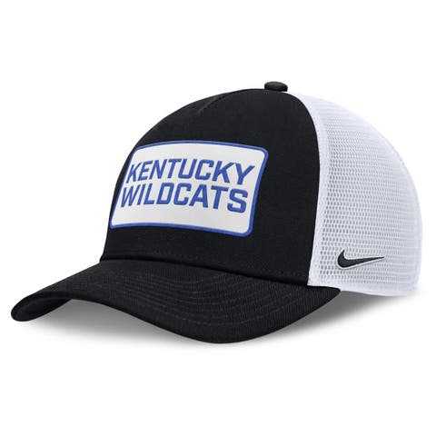 Men's Nike Black/White Kentucky Wildcats 2025 On-Field Rise Patch Trucker Adjustable Hat