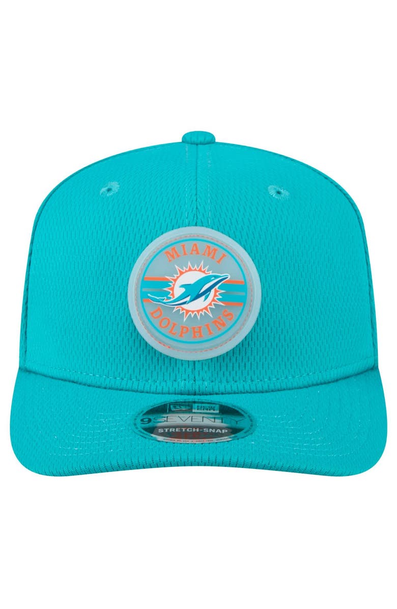 New Era Men's New Era Aqua Miami Dolphins Adventure Patched 9SEVENTY Stretch-Snap Adjustable Hat, Alternate, color, Aqua