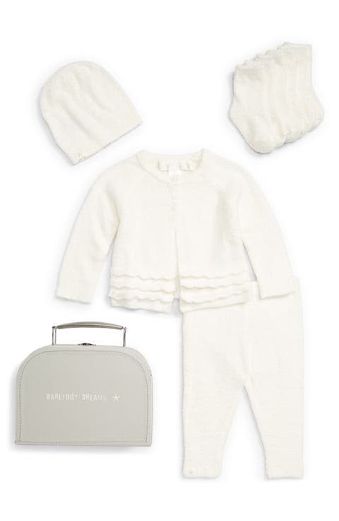 CozyChic® Lite Heirloom Cardigan, Pants, Socks, Beanie & Suitcase Set (Baby)