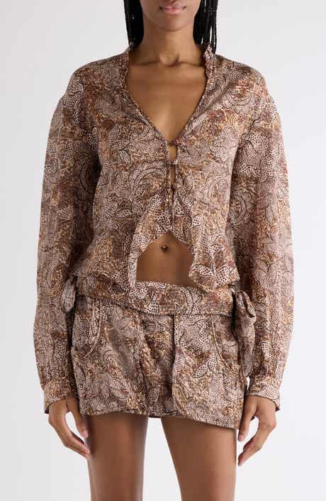 Celeny Crop Cotton Voile Shirt