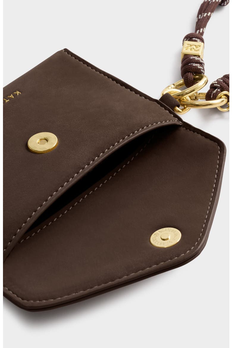Cord Purse, Alternate, color, Bitter Chocolate Suedette