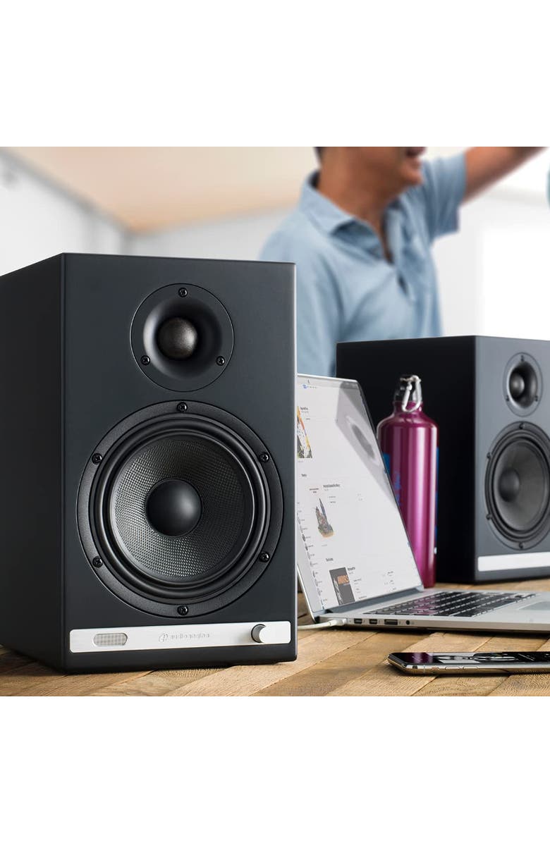 Audioengine HD6 Home Music System w/Bluetooth aptX-HD, Alternate, color, Black