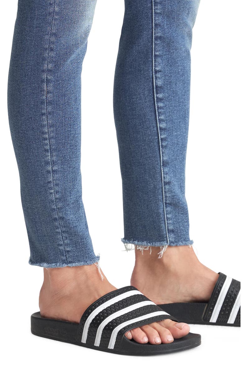 The Looker High Waist Frayed Ankle Skinny Jeans, Alternate, color, HOP ON HOP OFF