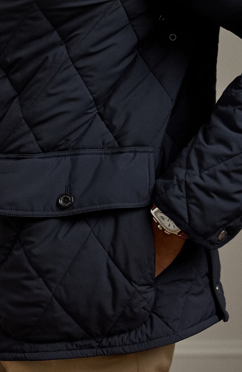 Ralph Lauren Purple Label Carleton Diamond Quilted Down Jacket, Alternate, color, Classic Chairman Navy