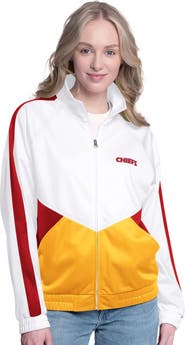 G-III 4HER BY CARL BANKS Women's G-III 4Her by Carl Banks White/Red Kansas City Chiefs Rally Rhinestone Full-Zip Track Jacket