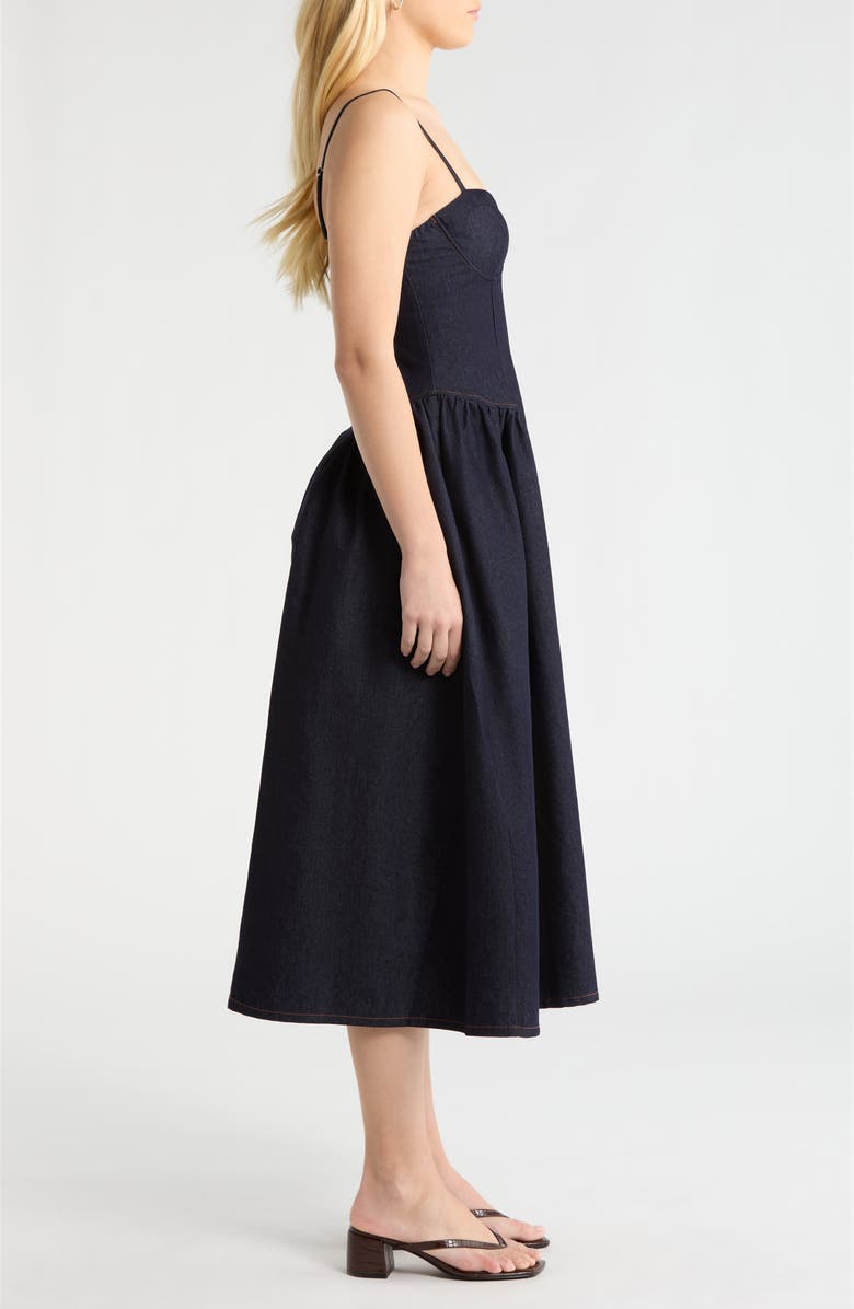 ASTR the Label Margaux Denim Dress, Alternate, color, Dark Denim