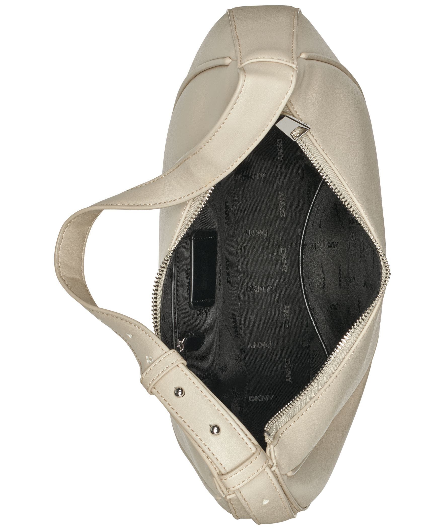 DKNY Sadie Shoulder Bag, Alternate, color, Light Taupe/Black