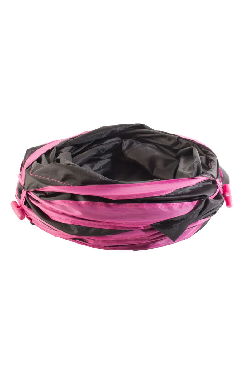 PET LIFE 3-Way Kitting-Go-Seek Cat Tunnel, Alternate, color, Pink/ Black