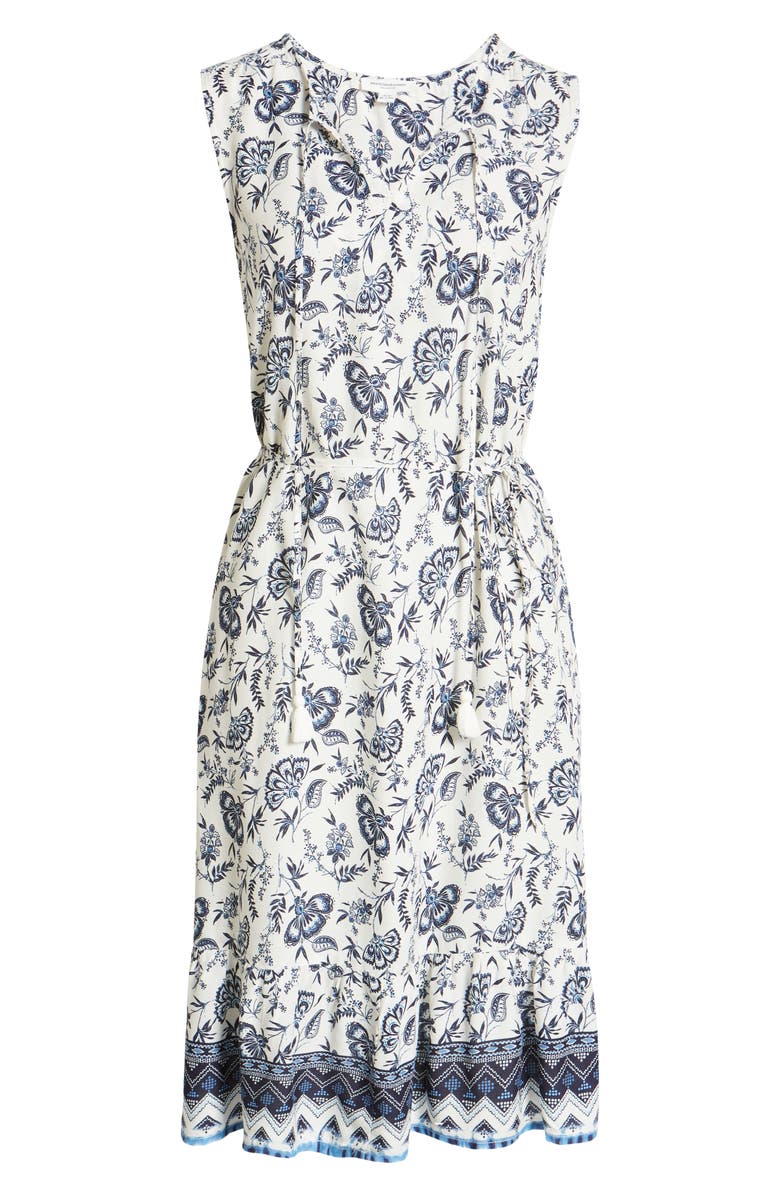 beachlunchlounge Lou Lou Belted Sleeveless Shift Dress, Alternate, color, Butterfly Wings