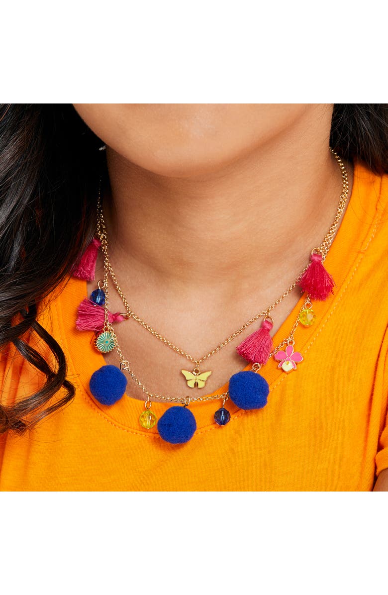 Disney Pom Pom Tassel Charm Necklace, Alternate, color, Multi