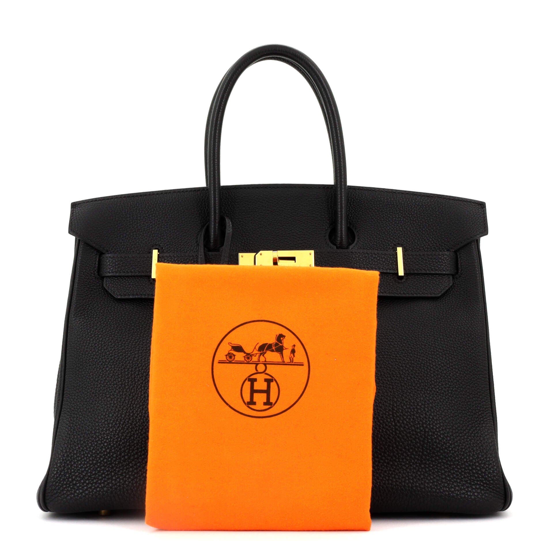Pre-Owned Hermes Birkin Handbag Black Togo with Gold Hardware 35, Alternate, color, 