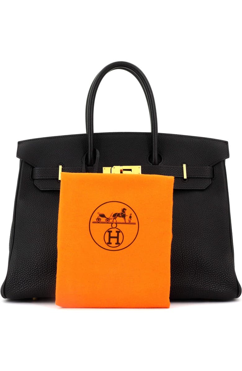 Pre-Owned Hermes Birkin Handbag Black Togo with Gold Hardware 35, Alternate, color,