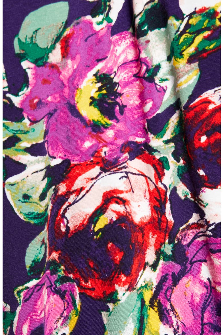 Loveapella Floral Off the Shoulder Top, Alternate, color, AZALEA/ PLUM