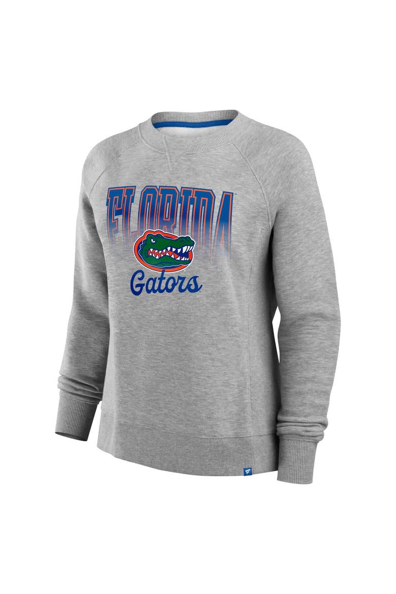 Women's Fanatics Heather Gray Florida Gators Training Camp Hit Hard Fleece Pullover Sweatshirt, Alternate, color, Heather Gray