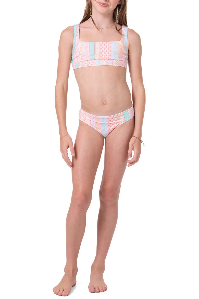 Bali Floral Tank Two-Piece Swimsuit, Alternate, color, TAPIOCA