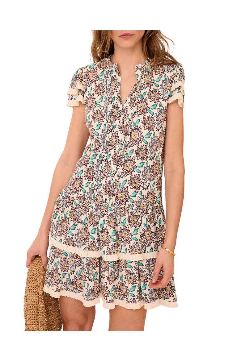 Soft Petal Ruffle Mini Dress, Main, color, Burgundy