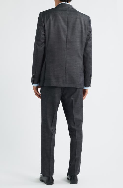 Jack Victor Esprit Charcoal Grey Mélange Wool Suit In Gray