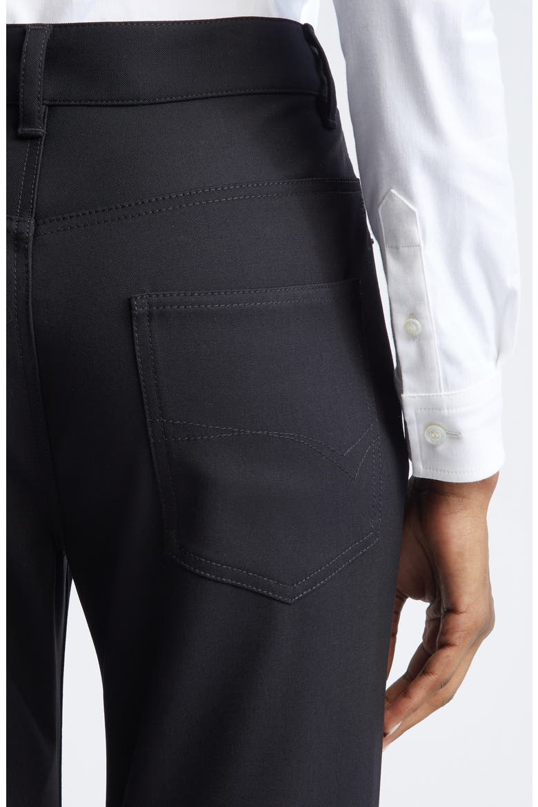 Straight Fit Stretch Wool Twill Tailored Pants, Alternate, color, 1000 BLACK