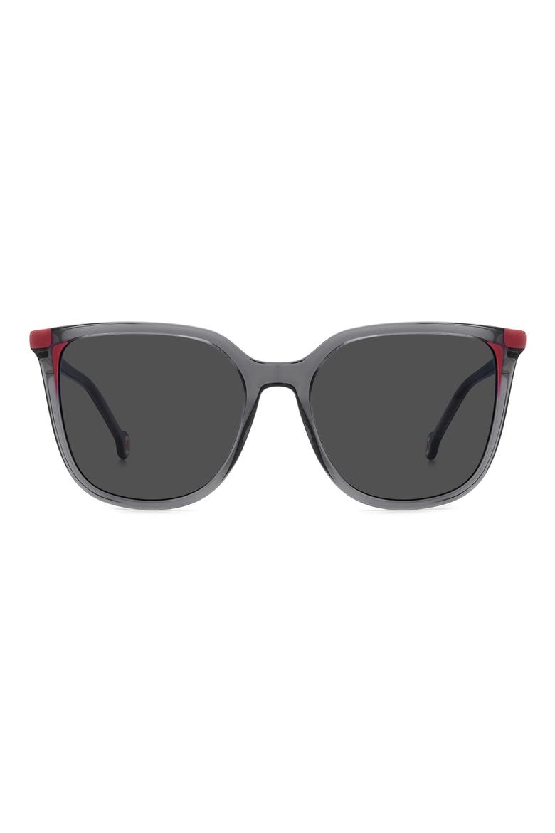 54mm Rectangular Sunglasses, Main, color, GREY PINK/ GREY
