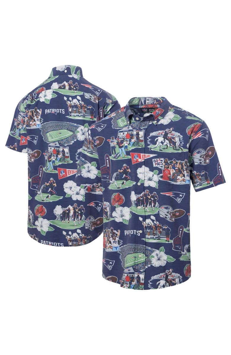 Reyn Spooner Men's Reyn Spooner Navy New England Patriots Scenic Button-Down Shirt, Main, color, Navy
