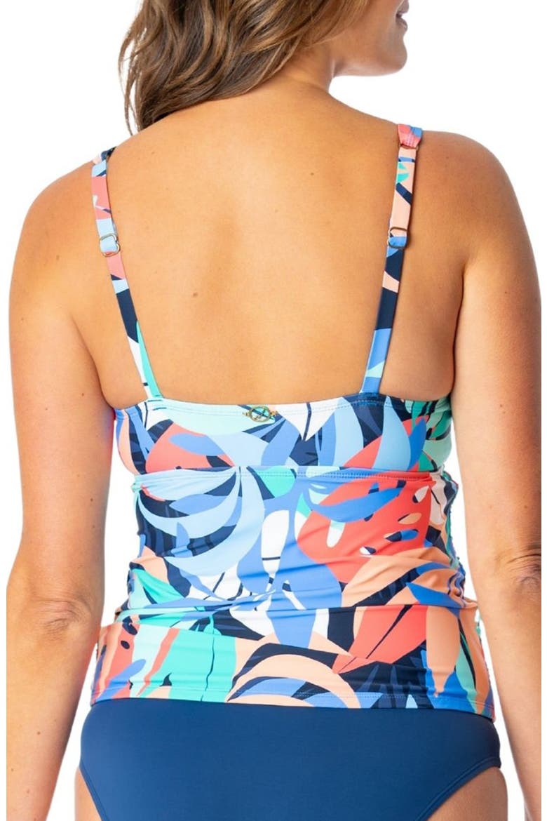 Amber V-Neck Tankini Bikini Top, Alternate, color, PANTHEON BLUE