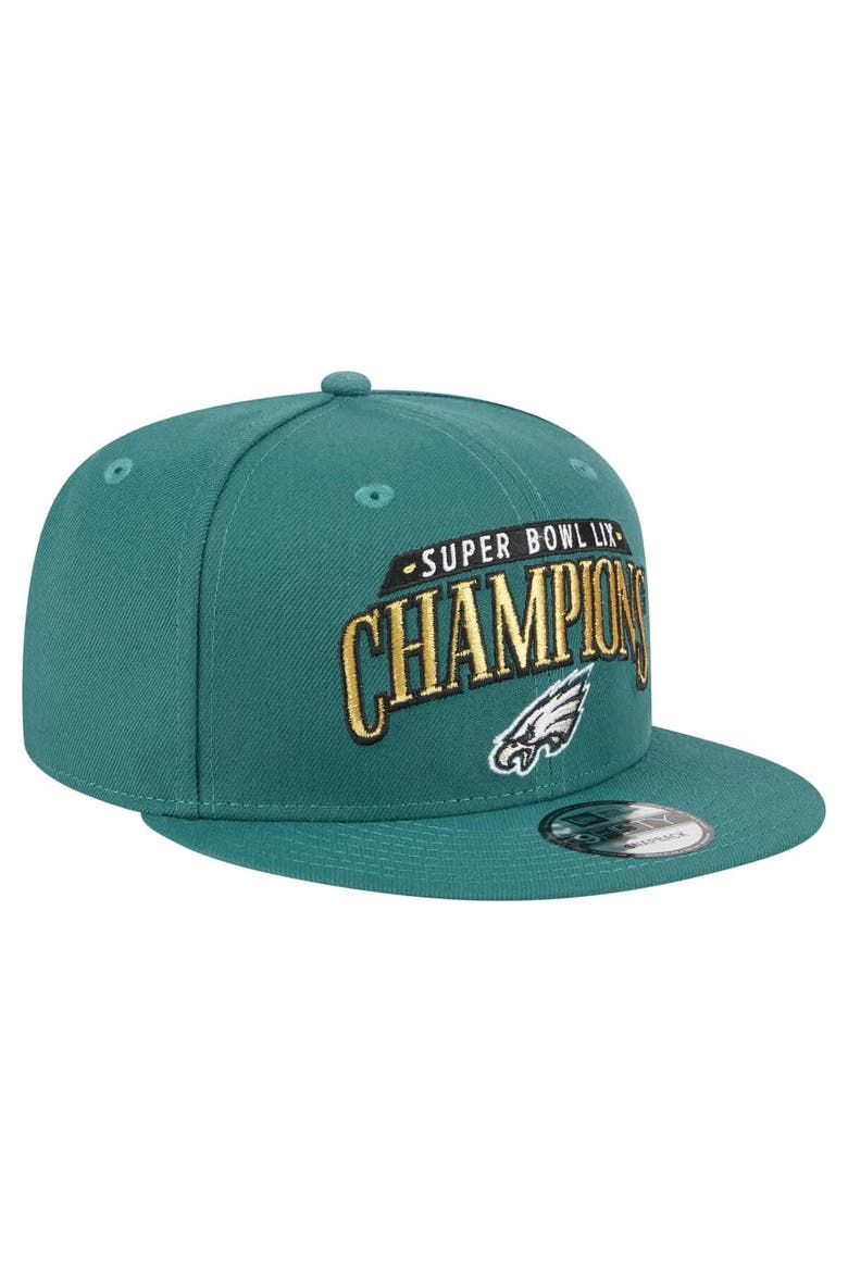 Men's New Era Midnight Green Philadelphia Eagles Super Bowl LIX Champions 9FIFTY Snapback Hat, Alternate, color, Green