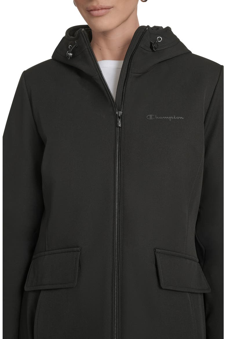 Hooded Coat, Alternate, color, BLACK