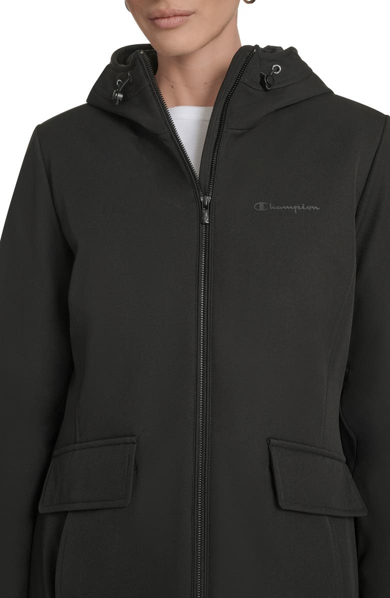 Champion Hooded Coat, Alternate, color, Black