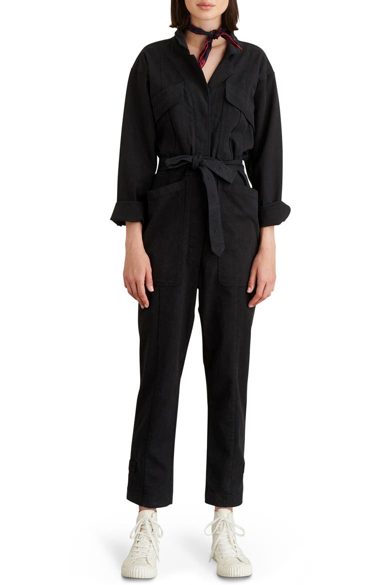 Expedition Twill Jumpsuit, Main, color, BLACK