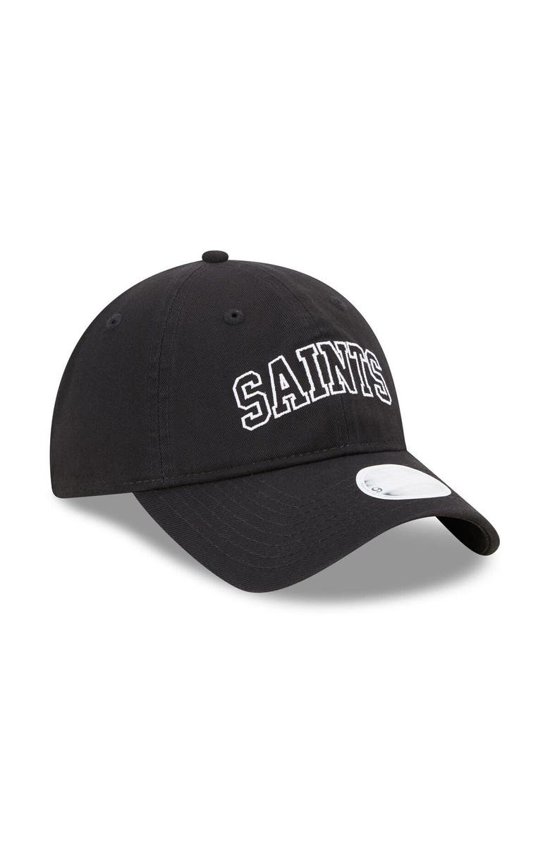 New Era Women's New Era Black New Orleans Saints Collegiate 9TWENTY Adjustable Hat, Alternate, color, Black