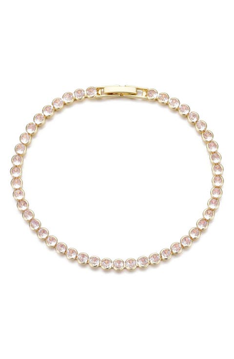 Bezel Crystal Tennis Bracelet