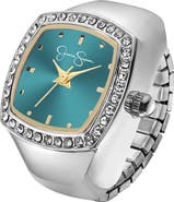 Jessica Simpson Crystal Quartz Ring Watch, 20mm