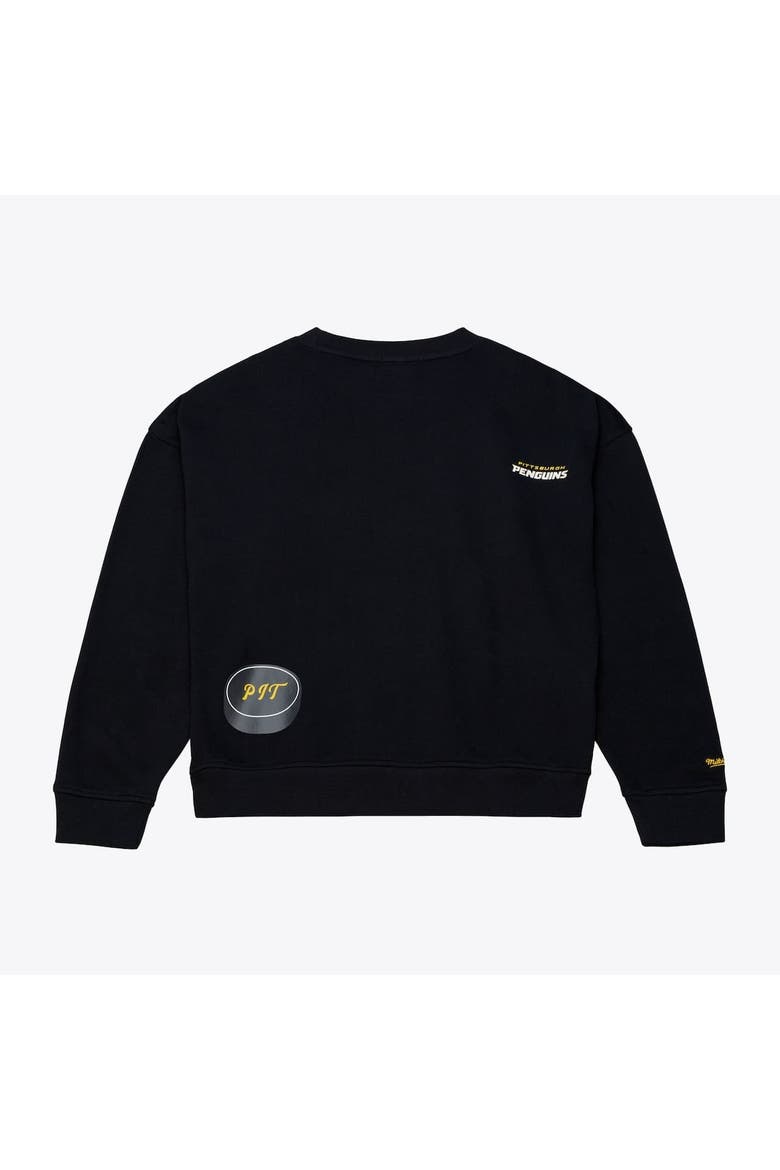 Women's Mitchell & Ness  Black Pittsburgh Penguins Crewneck Sweatshirt, Alternate, color, Black