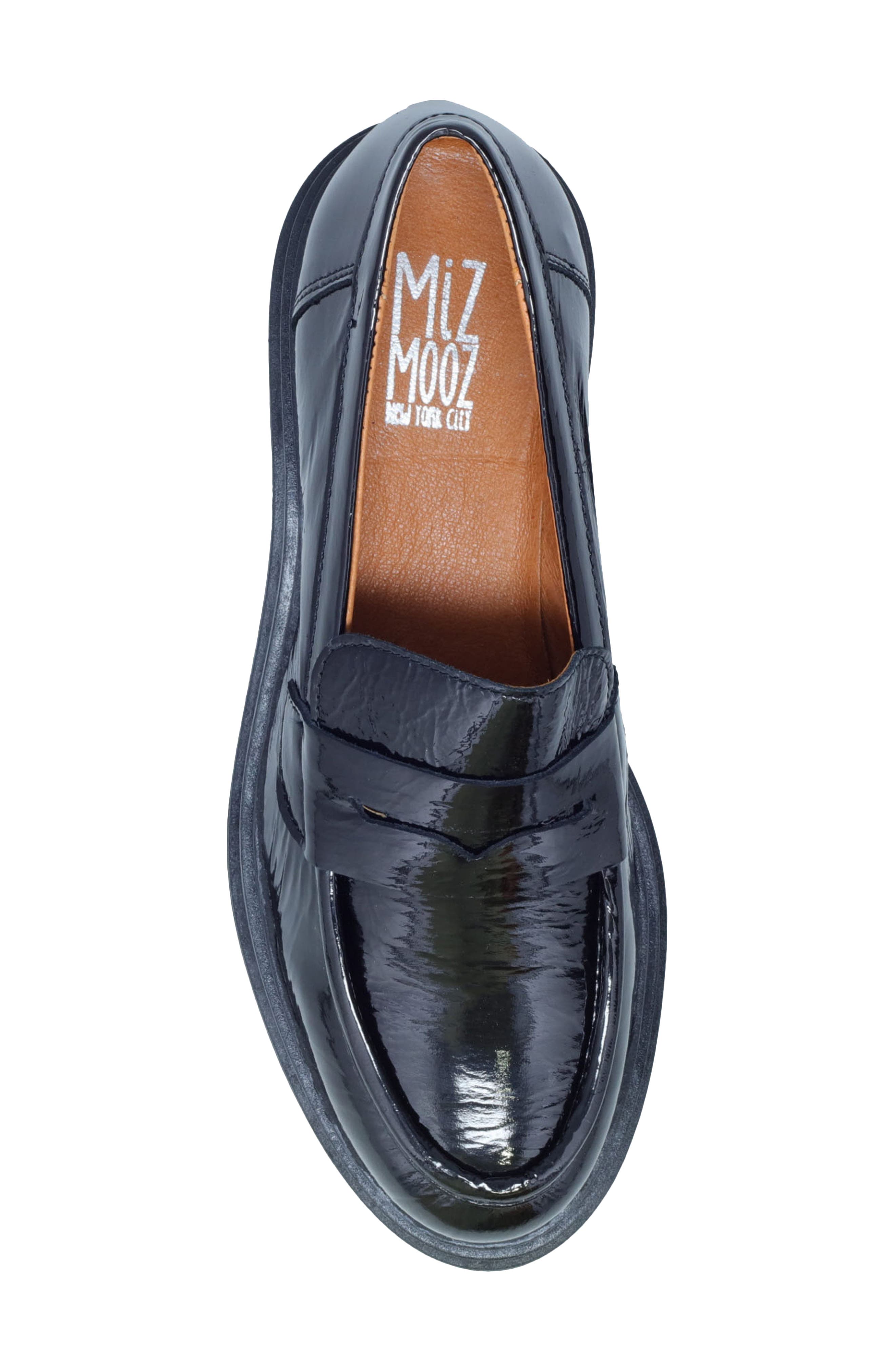 Miz Mooz Legend Platform Loafer, Alternate, color, Black Patent