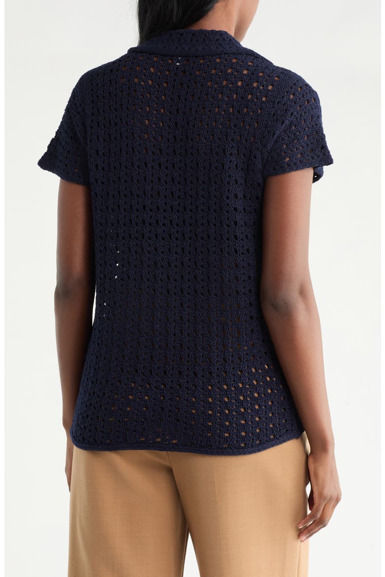 Open Stitch Polo, Alternate, color, ECLIPSE