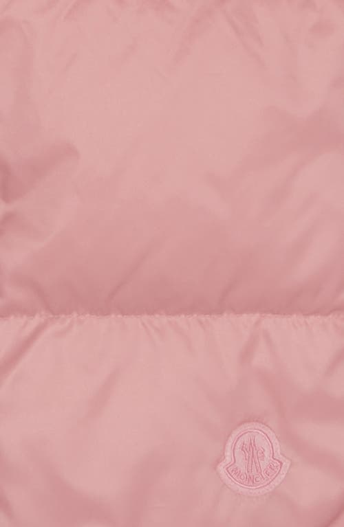 Moncler Quilted Down Hooded Scarf In Pink