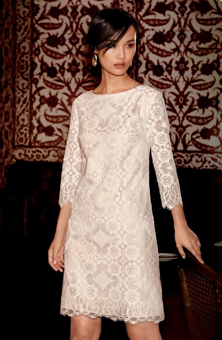 Eliza J Lace Shift Dress, Main, color, 