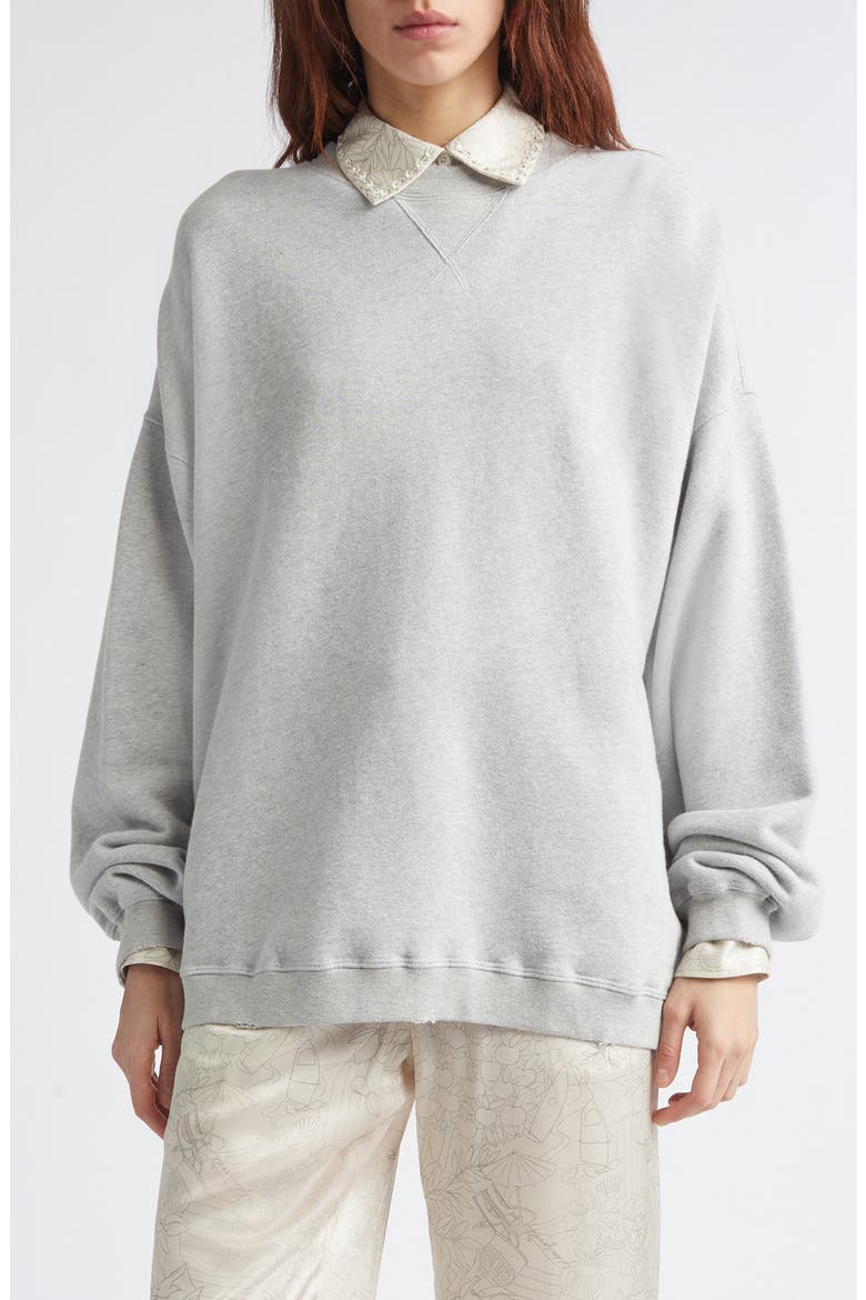 Journey Oversize Sweatshirt, Main, color, ALLUMINIUM MELANGE GRAY