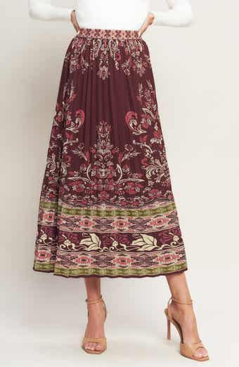 FLYING TOMATO Pleated Midi Skirt