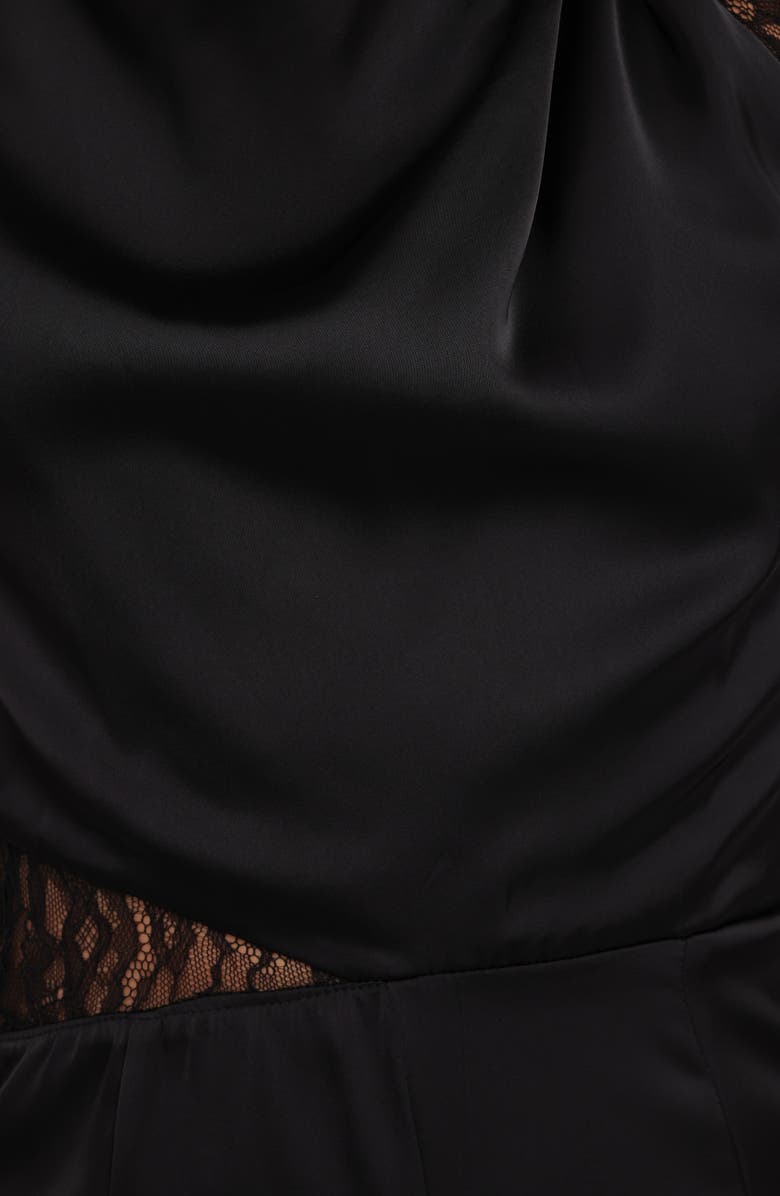 Petal & Pup Brinley Cowl Neck Satin Jumpsuit, Alternate, color, 